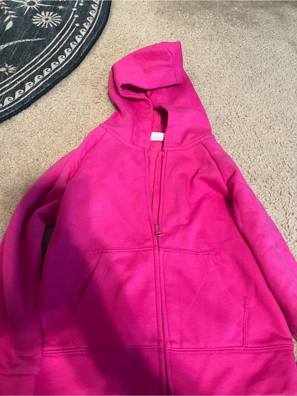 Place Bright Hot Pink Zip-Up Hoodie children’s place nwot size 5/6